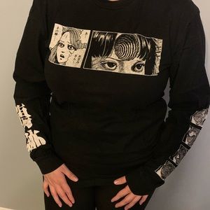 Black Junji Ito long sleeve